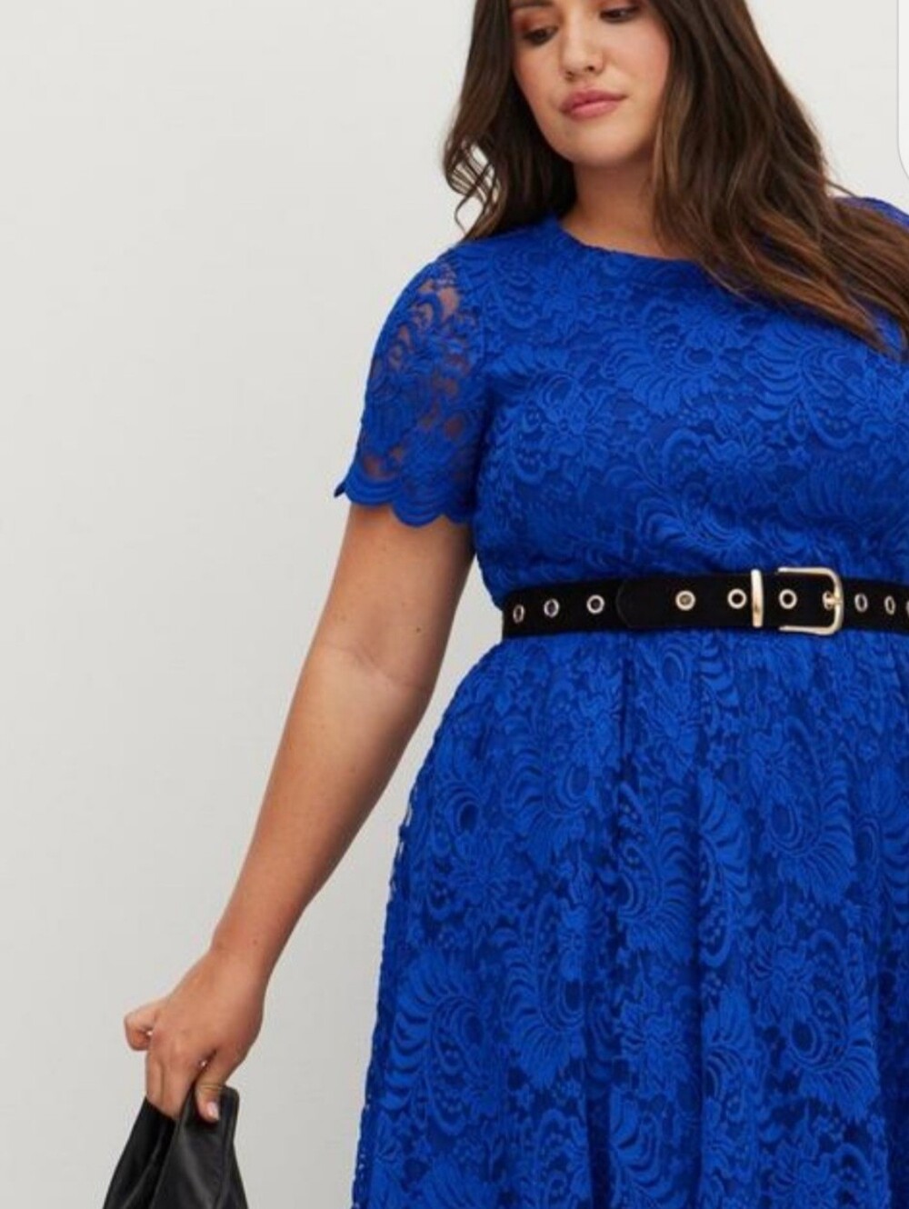 torrid Royal Blue Lace Fit-and-Flare Midi Dress - Picture 8 of 9